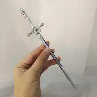 Палочка для волос шпилька Меч серебристая