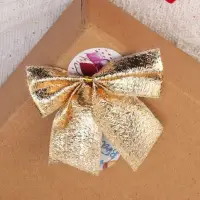 Бантики ёлочные золотистые 36 штук