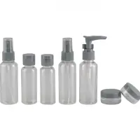 Дорожный набор флаконов 7 штук серые