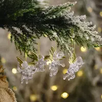 Елочные украшения Ангелочки с золотом  7 см 4 штуки