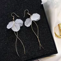 Серьги подвески Цветы золотистые