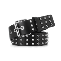 Ремень из экокожи с шипами 115 см