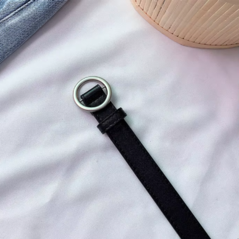 Ремень с круглой пряжкой 95 см