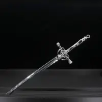 Палочка для волос шпилька Меч серебристая