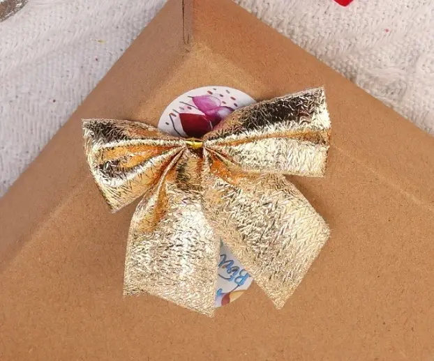 Бантики ёлочные золотистые 36 штук