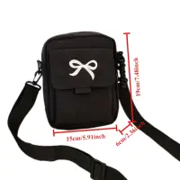 Сумка кросс-боди с бантиком черная