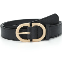 Ремень женский с золотой пряжкой 115 см