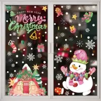 Наклейки на окно Новогодние набор большой