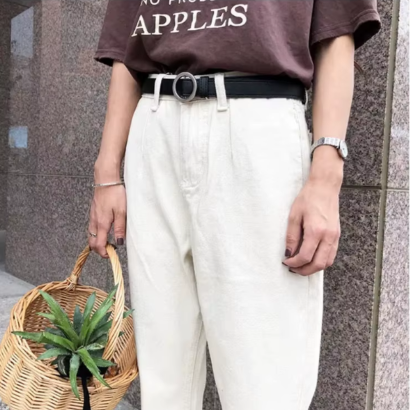 Ремень с круглой пряжкой 95 см