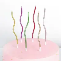 Свечи для торта золото 6 штук