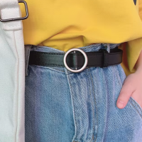 Ремень с круглой пряжкой 105 см