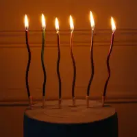 Свечи для торта золото 6 штук