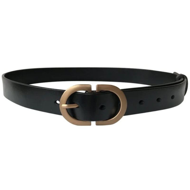 Ремень женский с золотой пряжкой 115 см