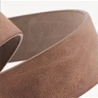 Ремень коричневый с круглой пряжкой 100см