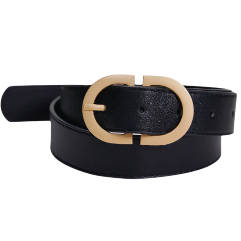 Ремень женский с золотой пряжкой 75 см