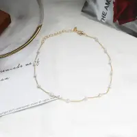 Цепочка с жемчужинами золотистая