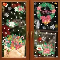 Наклейки на окно Новогодние набор большой