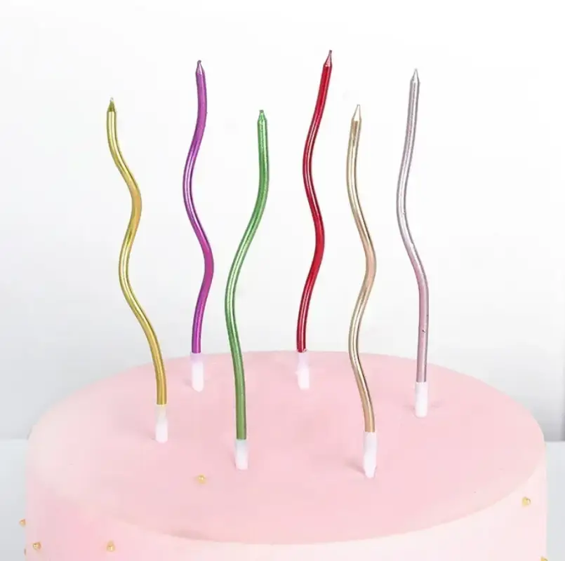 Свечи для торта серебро 6 штук