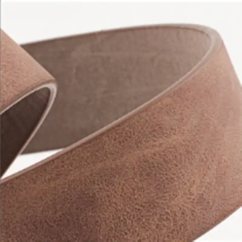 Ремень коричневый с круглой пряжкой 100см