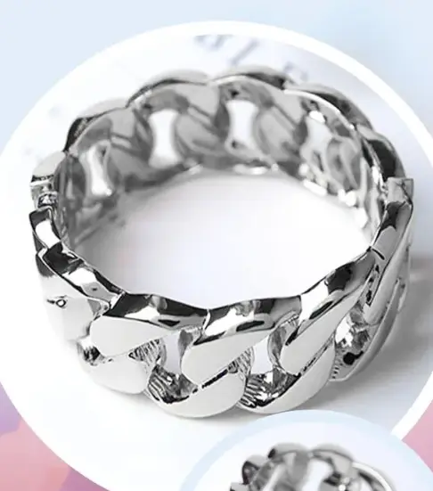 Браслет массивный серебряный