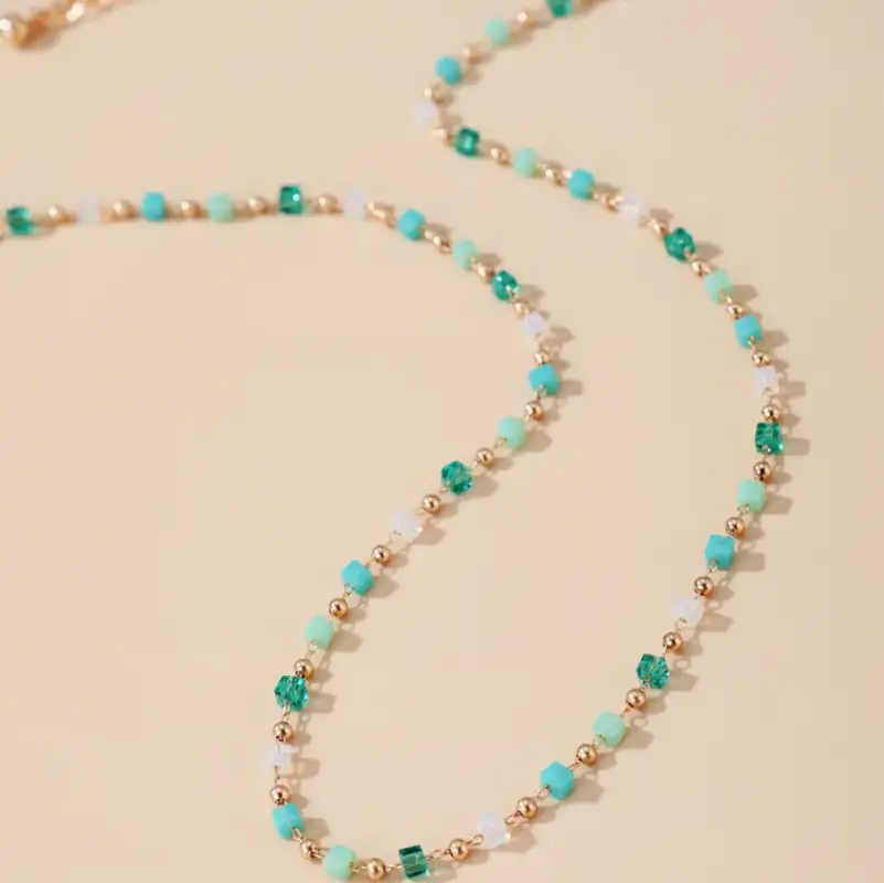 Чокер на шею со из бисера зеленый