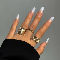 Набор колец old money бижутерия золотистые