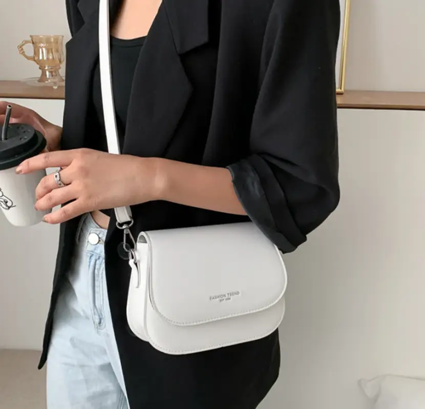 Сумка кросс-боди экокожа белая