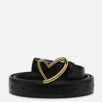 Ремень женский с пряжкой в форме сердца 75 см