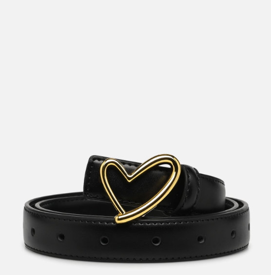 Ремень женский с пряжкой в форме сердца 95 см