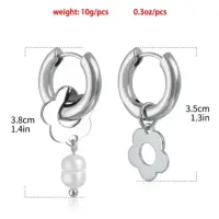 Серьги конго трансформеры с подвесами серебристые