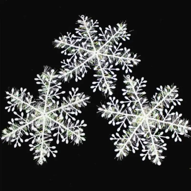 Новогодние снежинки для декора 6 см 9 штук