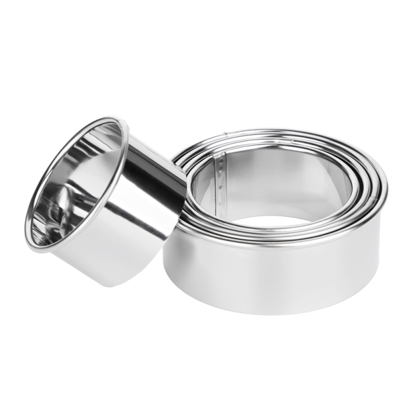 SATOSHI Набор форм для печенья/салатов/десертов 5 предметов, 5,2-6-6,8-7,6-8,5х3 см, нержавеющая сталь