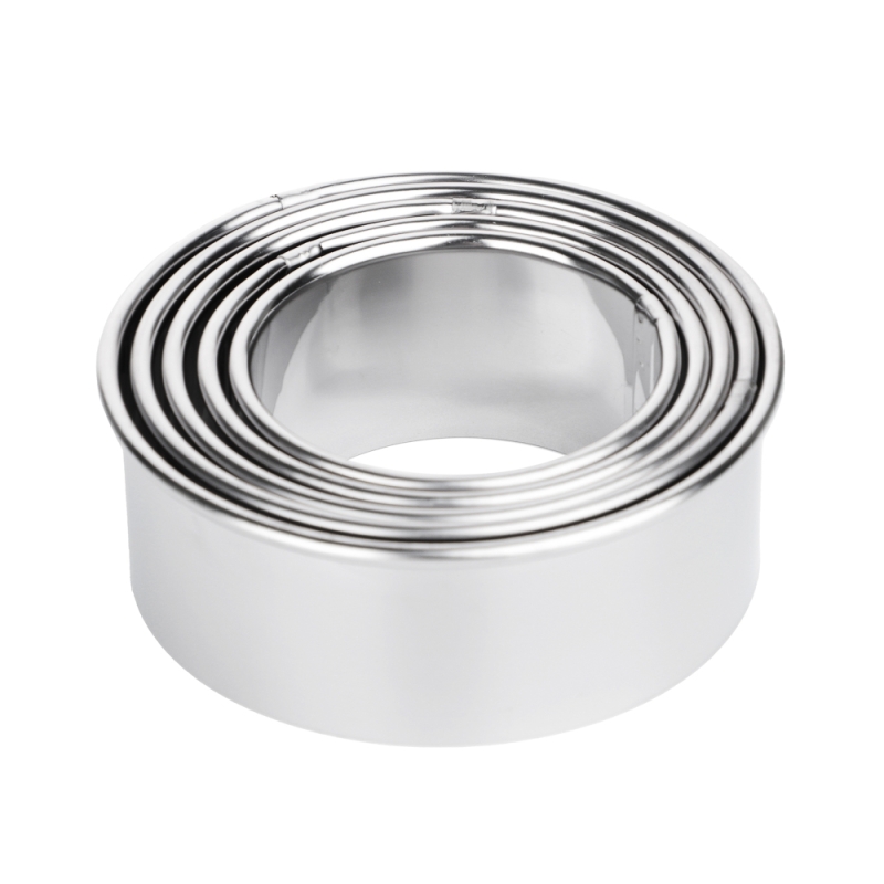 SATOSHI Набор форм для печенья/салатов/десертов 5 предметов, 5,2-6-6,8-7,6-8,5х3 см, нержавеющая сталь