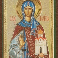 Икона "Ангелина Сербская" Вид 2 4х6 на МДФ-6