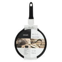 SATOSHI Стоун Сковорода литая блинная d24см, антипригарное покрытие Мрамор, индукция