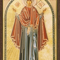 Икона БМ "Нерушимая Стена" 6х9 на МДФ-6