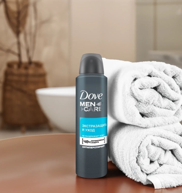 Дезодорант-антиперспирант спрей мужской DOVE Men + Care Экстразащита и уход, 150мл