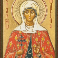 Икона "Марина Антиохийская", вид 2, 4х6 на МДФ-6