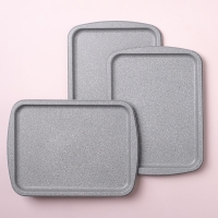 SATOSHI Буко Противень плоский, 36,5х27х1,7см, угл.сталь, антипригарное покрытие "Мрамор"