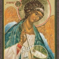 Икона "Ангел-Хранитель" 4х6 на МДФ-6