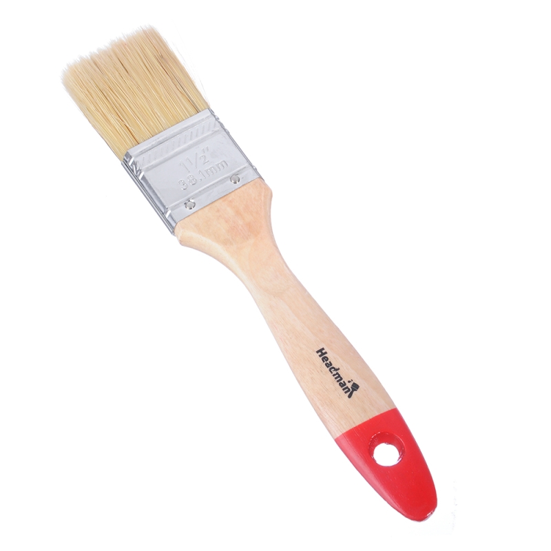 ЕРМАК/HEADMAN Кисть малярная плоская ЕРМАК/HEADMAN Кисть малярная плоская "Евро" нат. щетина 1.5" (38мм)