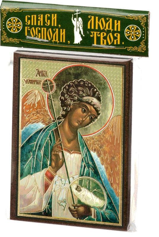 Икона "Ангел-Хранитель" 6х9 на МДФ-6