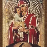 Икона БМ "Почаевская" 4х6 на МДФ-6