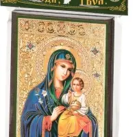 Икона БМ "Неувядаемый цвет" 6х9 на МДФ-6