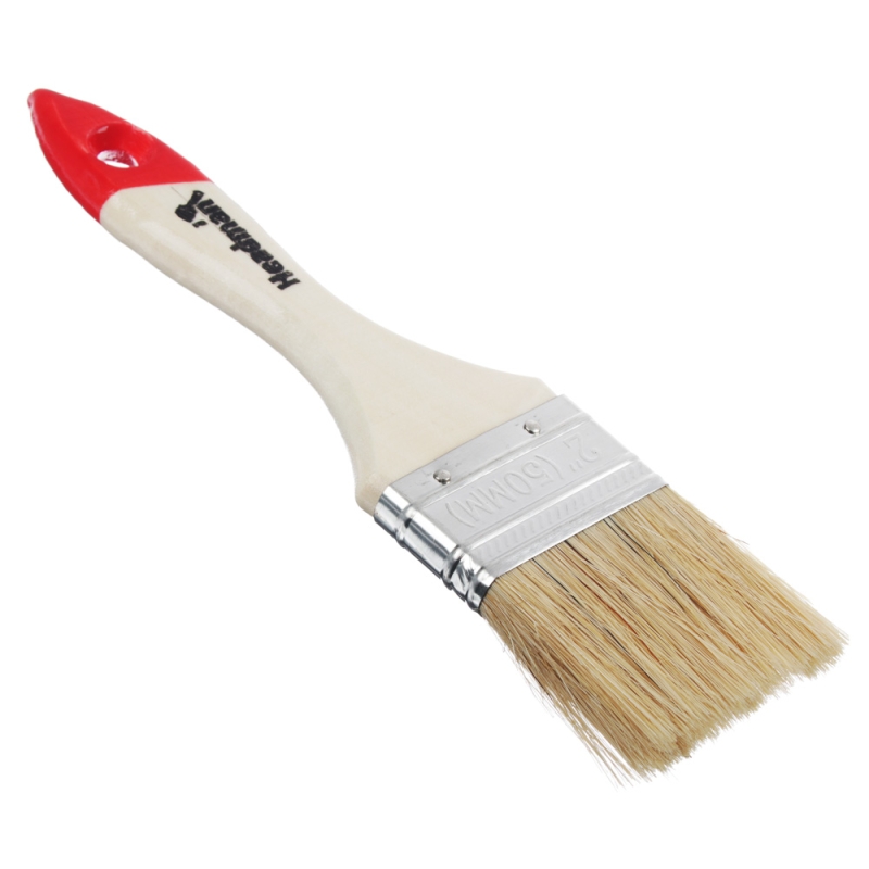 ЕРМАК Кисть малярная плоская ЕРМАК Кисть малярная плоская "Стандарт" " нат. щетина 2" (50мм)