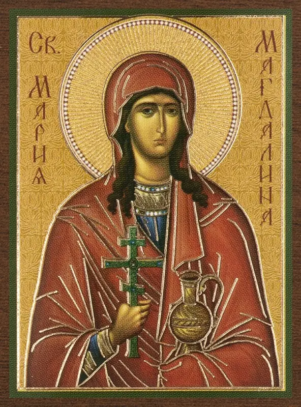 Икона "Мария Магдалина", вид 3, 4х6 на МДФ-