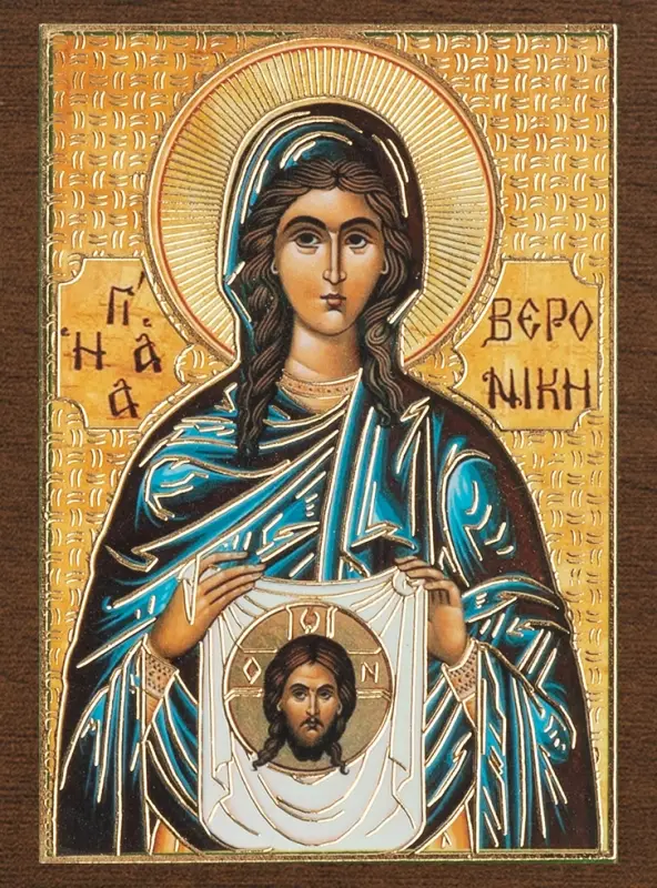 Икона "Вероника Кровоточивая" 4х6 на МДФ-6