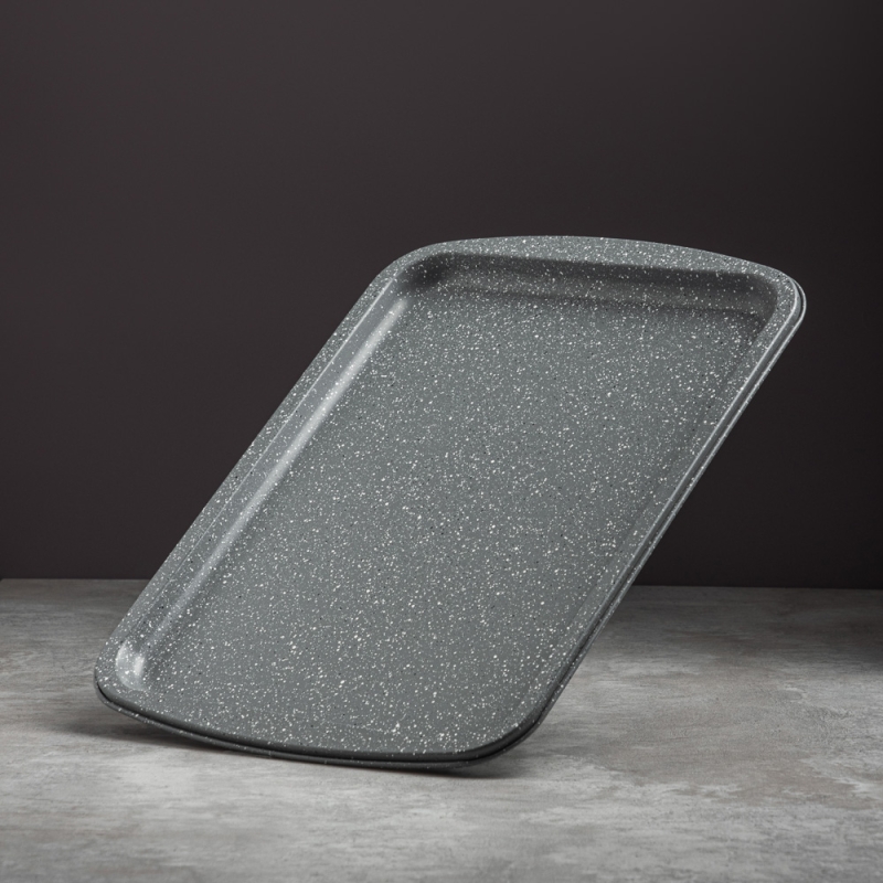 SATOSHI Буко Противень плоский, 36,5х27х1,7см, угл.сталь, антипригарное покрытие "Мрамор"