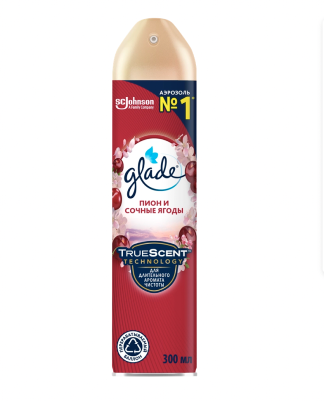 Освежитель воздуха GLADE Пион и сочные ягоды, 300мл