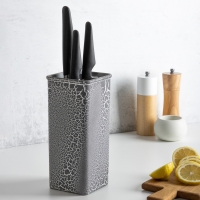 SATOSHI Подставка для ножей с полипропиленовыми разделителями, 10x10x22,5см, квадратная, SH-003